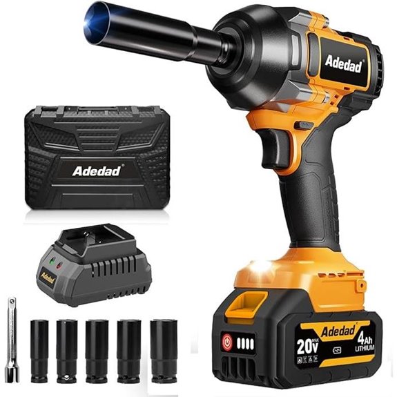 Cordless Impact Wrench 20V 740ft-lbs 4.0Ah Battery