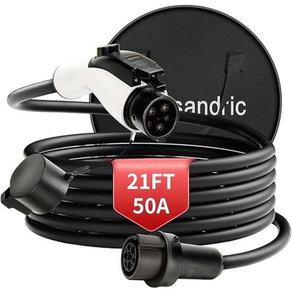 EV Charger Extension Cable 21FT 50A Waterproof UL