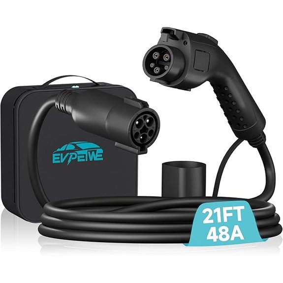 J1772 EV Extension Cable 21ft 48Amp IP55