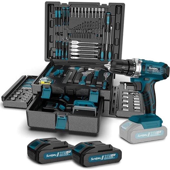 Sundpey 21V Cordless Drill Tool Kit (255-Pieces)