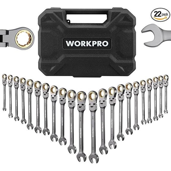 WORKPRO 22-Piece Ratcheting Wrench Set with Organizer