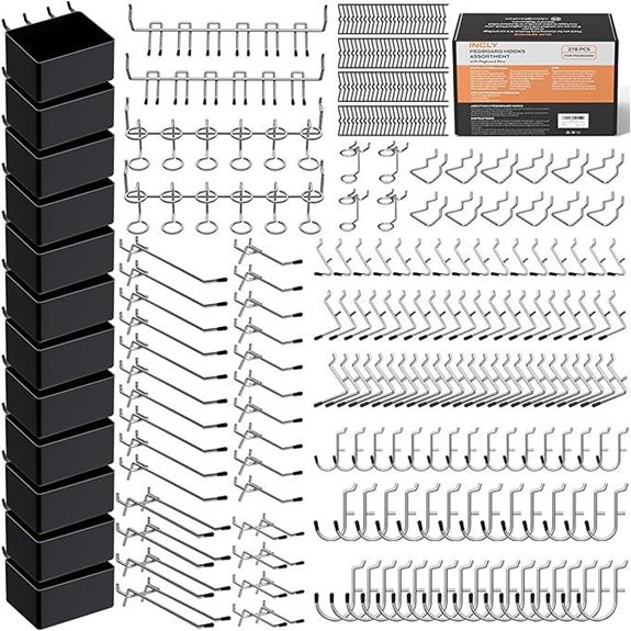 INCLY 278PCS Pegboard Organizer Kit with Hooks