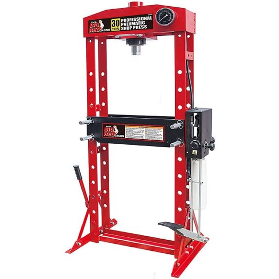 30 Ton H-Frame Hydraulic Shop Press with Floor Press Plates for Garage Shop