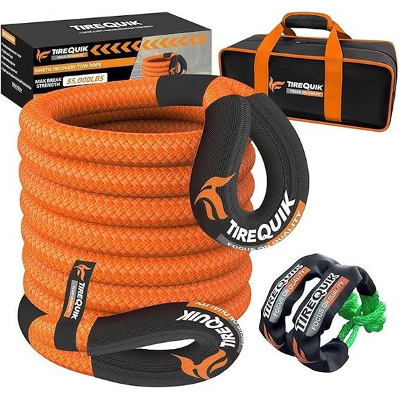 Kinetic Recovery Rope Kit with Shackles 30ft 48500lbs