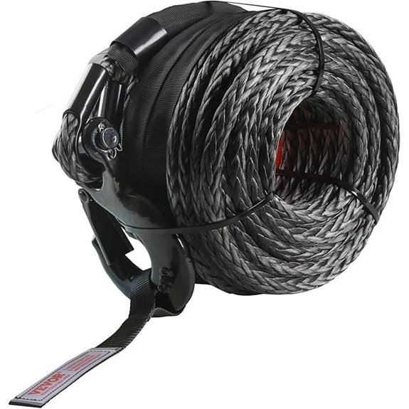 VEVOR 3/8 Inch x 100 Feet Synthetic Winch Rope