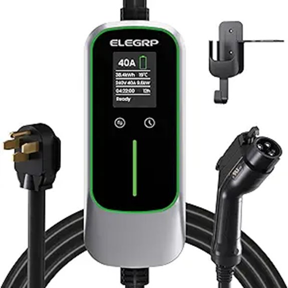 ELEGRP Level 2 EV Charger 40A with 25FT Cord