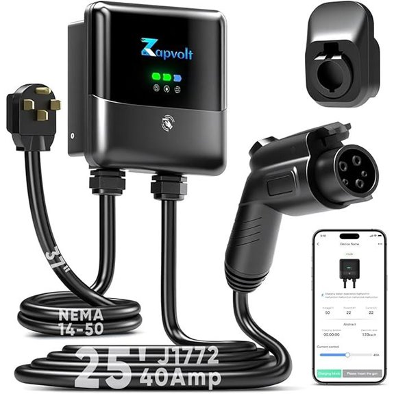 Level 2 EV Charger 40A 25FT WiFi NEMA 14-50