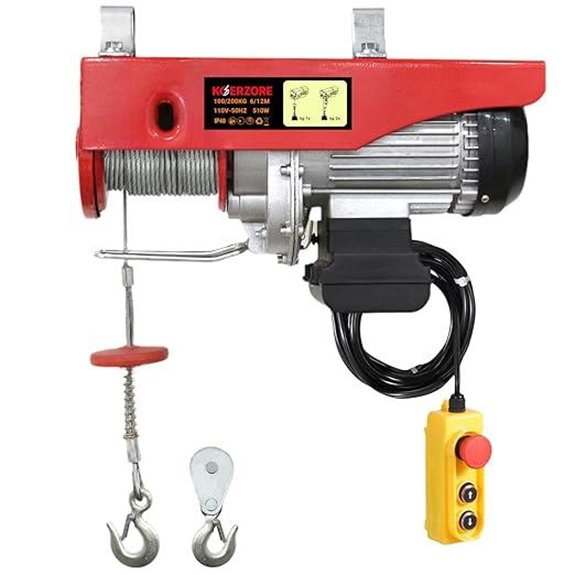 Electric Hoist Winch 440 lbs with Wired Control