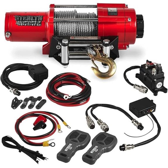 Stealth 4500 lb 12V Electric Winch with Remote Kit