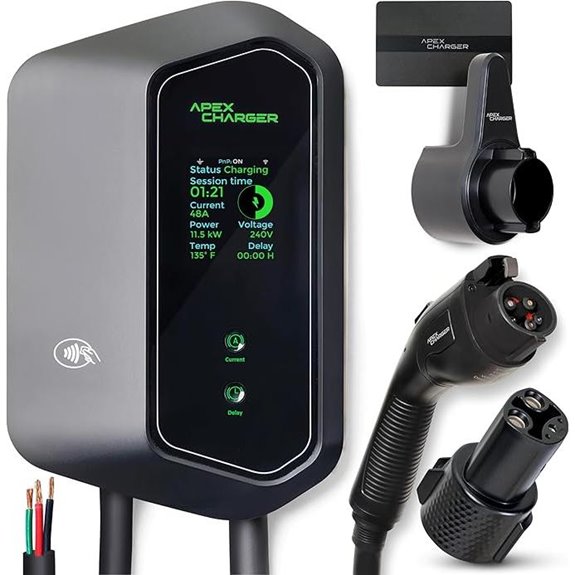 MACH 1 48A Level 2 EV Charger with Adapter