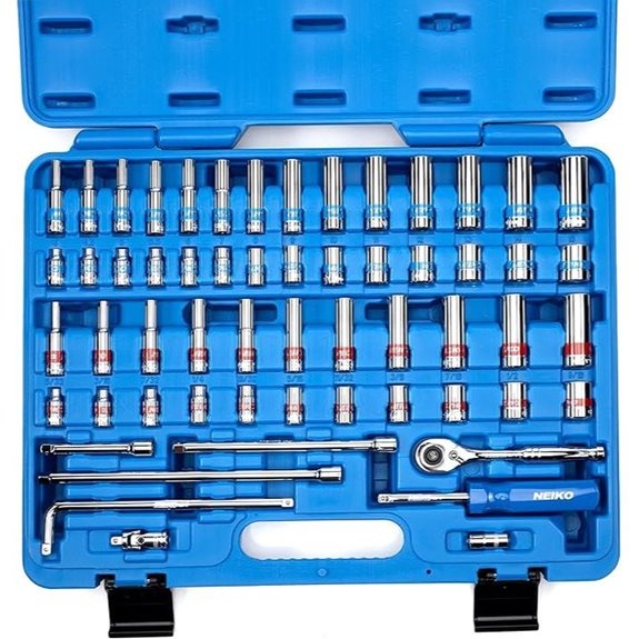 Neiko 02514A 58-Piece Ratchet and Socket Set