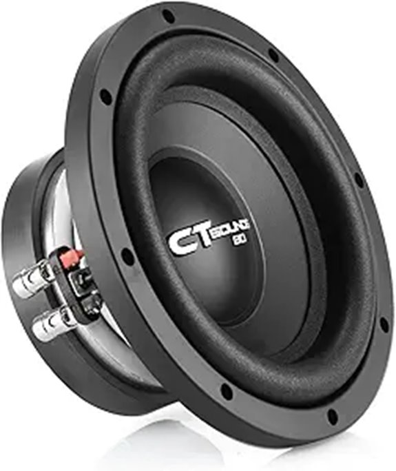 CT Sounds Bio 8” 600-Watt Dual 4-Ohm Car Subwoofer