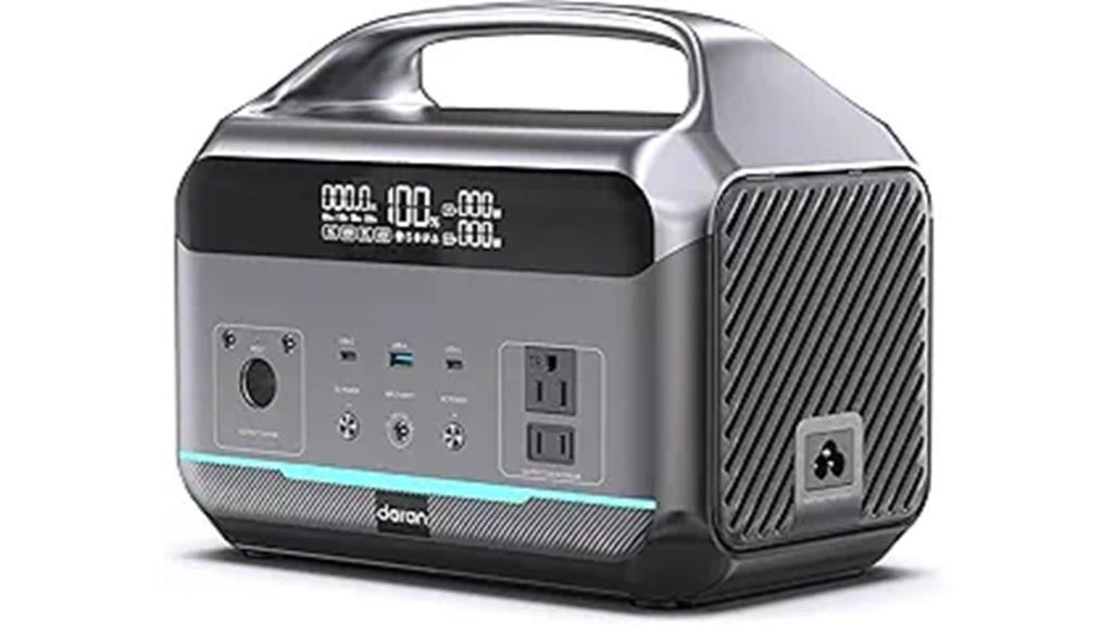 600w portable solar generator