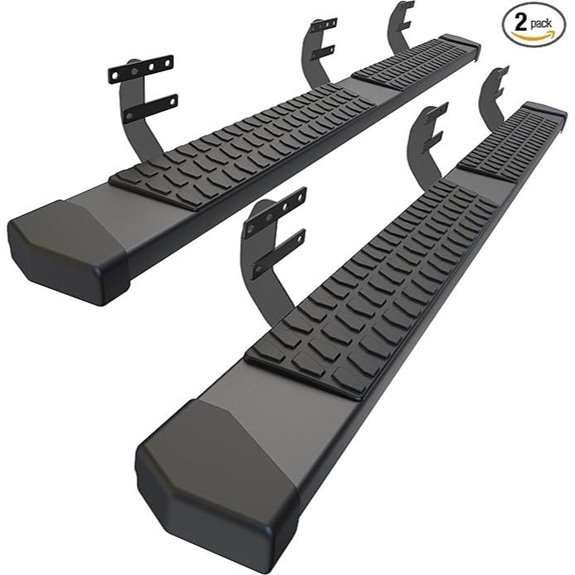 6-Inch Dodge Ram 1500 Side Steps Textured Aluminum