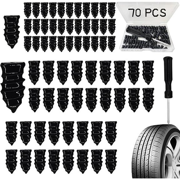 70PCS Heavy Duty Tire Repair Kit with Tools