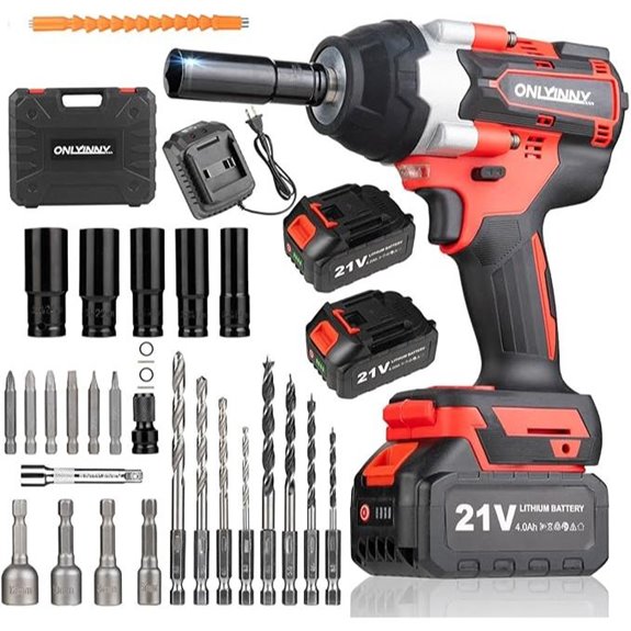 Cordless Impact Wrench 750Ft-lbs 21V 4-Mode