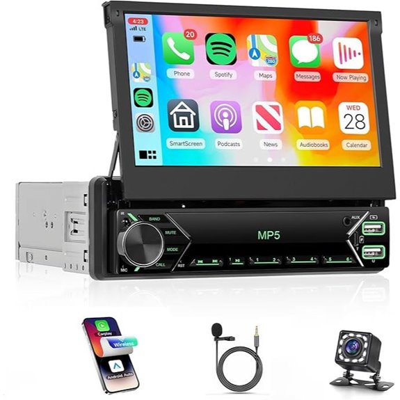Rimoody 7-Inch Single Din Car Stereo with Bluetooth