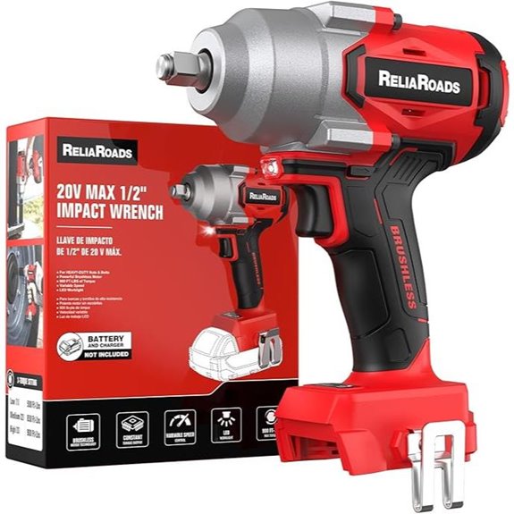 Cordless Impact Wrench 900 Ft-lbs 1/2 Inch Tool Only