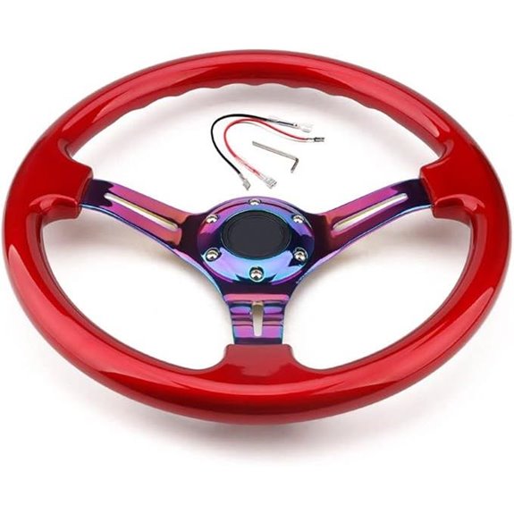 Classic ABS Racing Steering Wheel with Horn Button