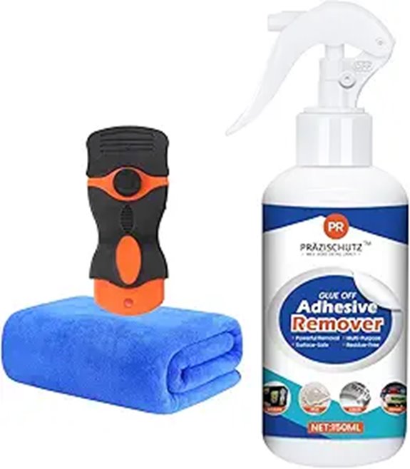 PRAZISCHUTZ Adhesive Remover Spray with Scraper & Towel