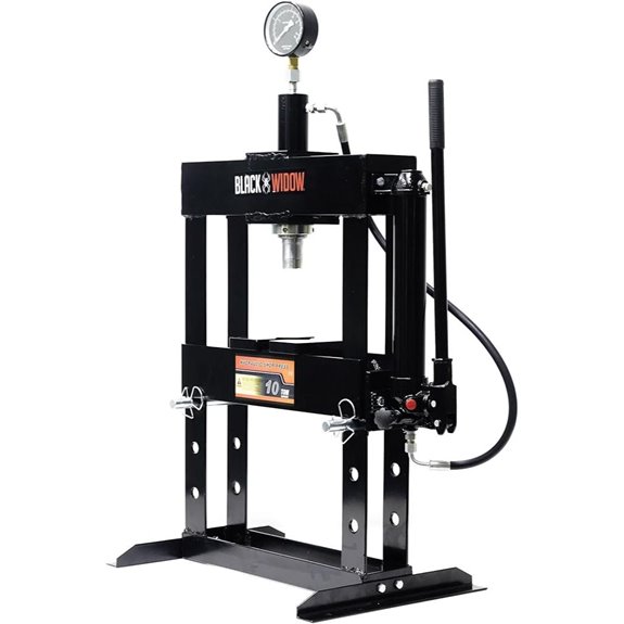 Black Widow 10-Ton Adjustable Hydraulic Shop Press