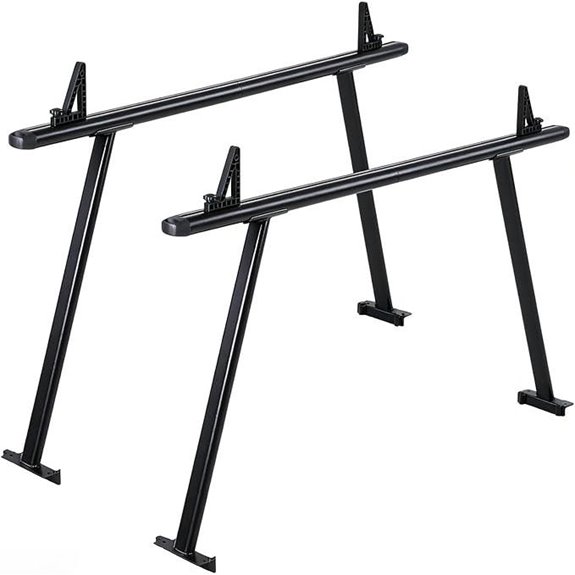 Adjustable Aluminum Truck Ladder Rack No-Drill Mount