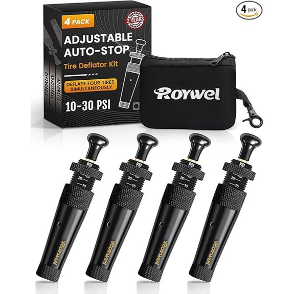 Adjustable Auto-Stop Tire Deflator Kit (4PCS)