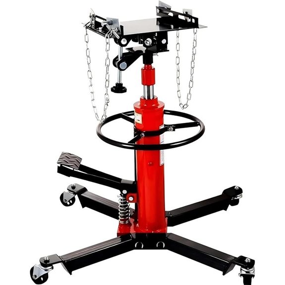 Hydraulic Transmission Jack 0.75 Ton Adjustable Swivel Wheels
