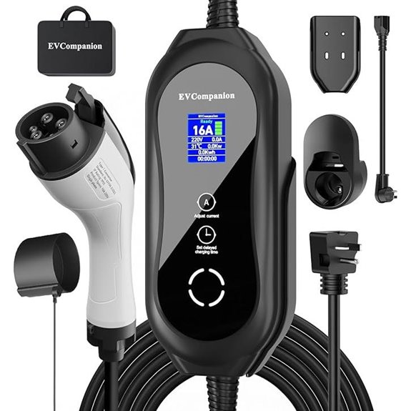 Level 1 & 2 EV Charger with Adjustable Current