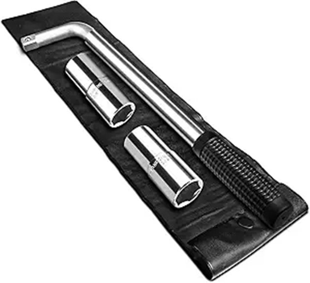 Telescoping Lug Wrench with 17-22mm Sockets