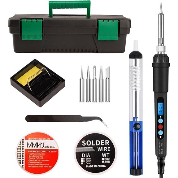 60W Soldering Iron Kit with Adjustable Temp