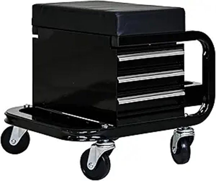 Rolling Mechanic Stool with Tool Storage