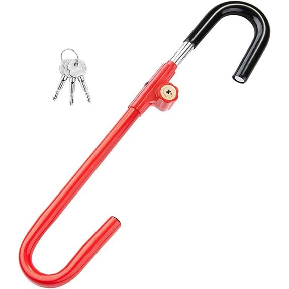 CARTMAN Steering Wheel Brake Lock with Adjustable Length