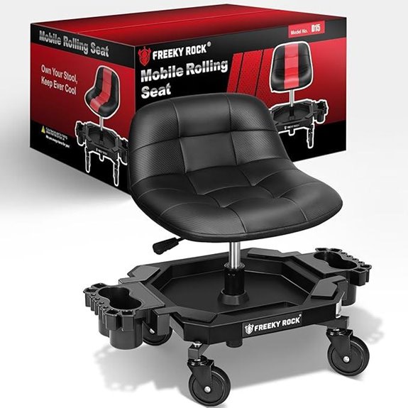 adjustable stool with backrest