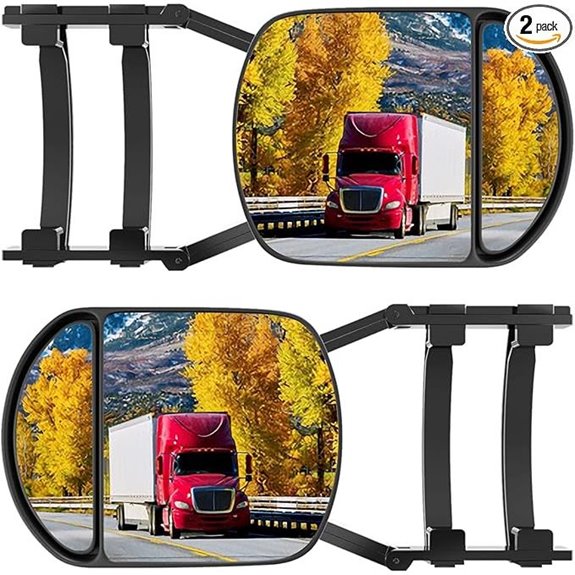 Towing Mirror Extenders 2 Pack Adjustable Rotating Tow Mirrors