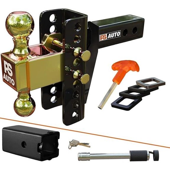 PSAUTO Adjustable Trailer Hitch with Ball Mount