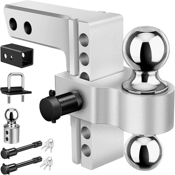 Kohree 6 Adjustable Trailer Hitch Kit with Balls