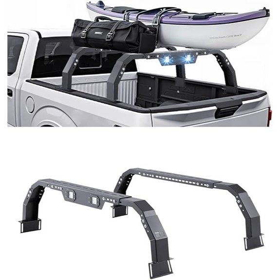 VEVOR Adjustable Truck Bed Rack with LED Light