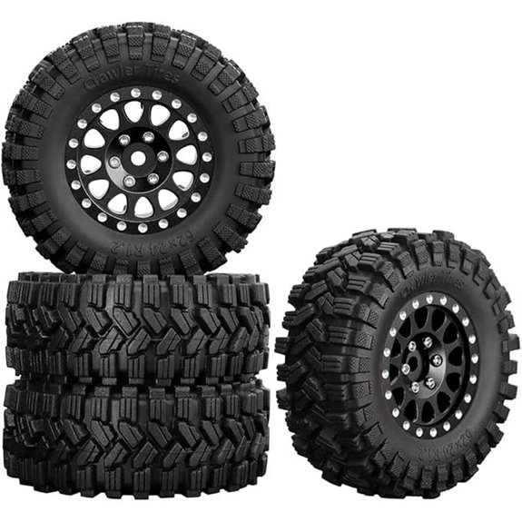 GLOBACT Aluminum Beadlock Wheel Tires for RC Cars