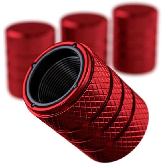 Aluminum Tire Valve Stem Caps Corrosion-Resistant (4-Pack)