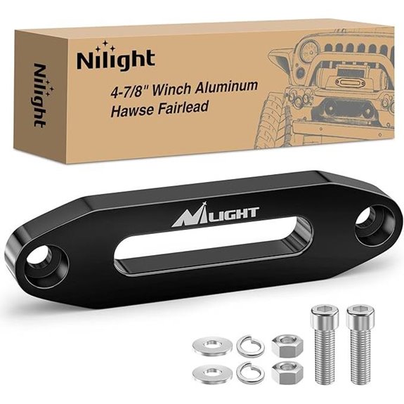 Nilight Aluminum Hawse Fairlead for UTV ATV Winch