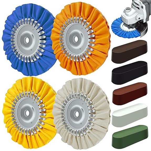 8-Inch Aluminum Polishing Wheel Kit with Compound