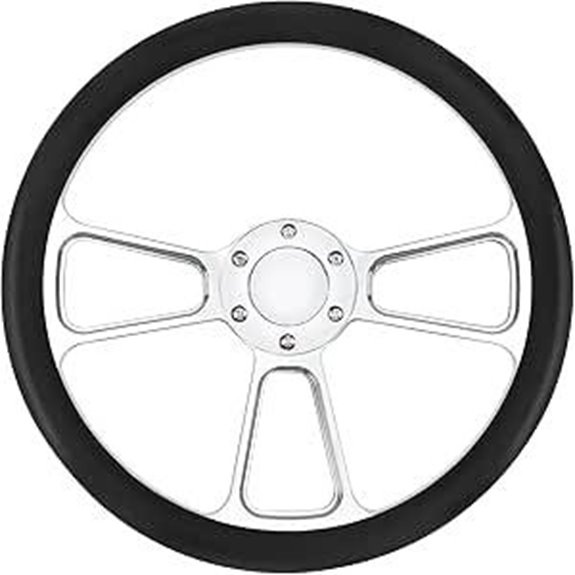 14-inch Aluminum Racing Steering Wheel with Horn Button