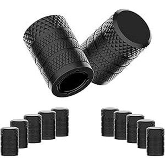 CKAuto Tire Valve Stem Caps 10 Pack Aluminum Universal