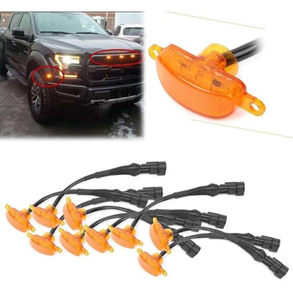 Ford F150 9X Amber Front Grille Light Kit