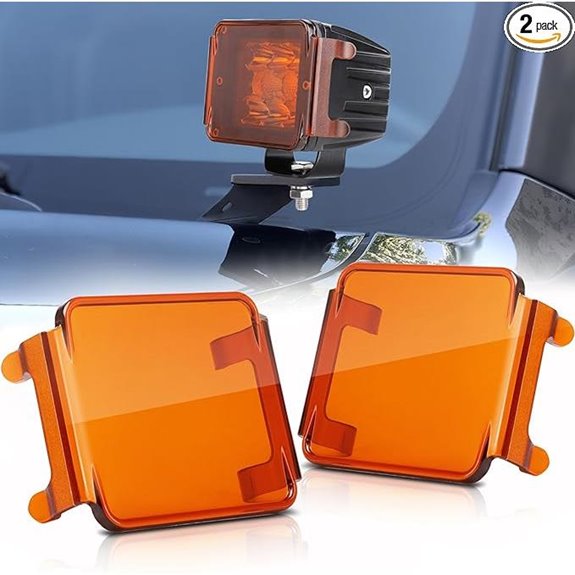 2PCS Amber LED Pod Light Covers (3 Inch)