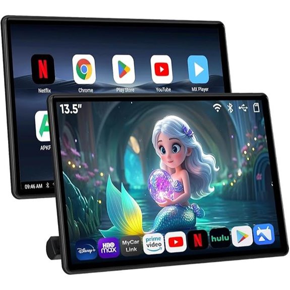 Android 13 Car Headrest Monitor with Touchscreen