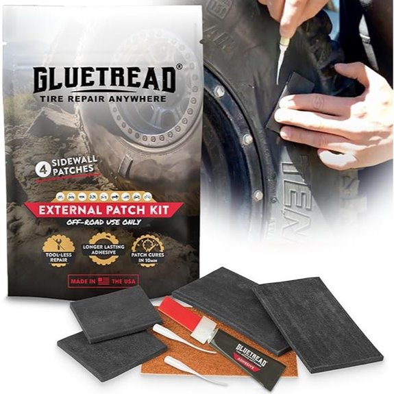GlueTread Tubeless Tire Patch Kit for ATV Sidewalls