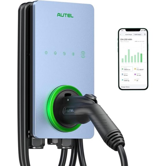 Autel 50Amp Wi-Fi/Ethernet EV Charger with 25ft Cable