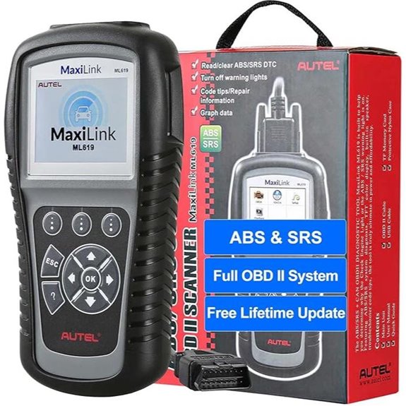 Autel MaxiLink ML619 OBD II Scanner with Live Data